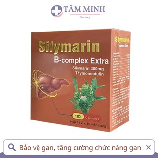 BỔ GAN SILYMARIN B COMPLEX EXTRA  GIẢI ĐỘC, HẠ MEN GAN, MÁT GAN, LỢI MẬT 100 VIÊN