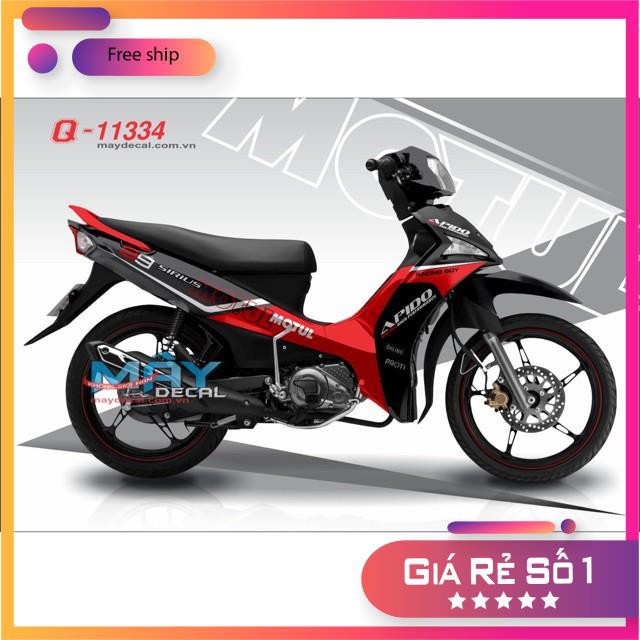 FREE SHIP + QUÀ TẶNG Tem rời xe Sirius Fi Apido đỏ đen