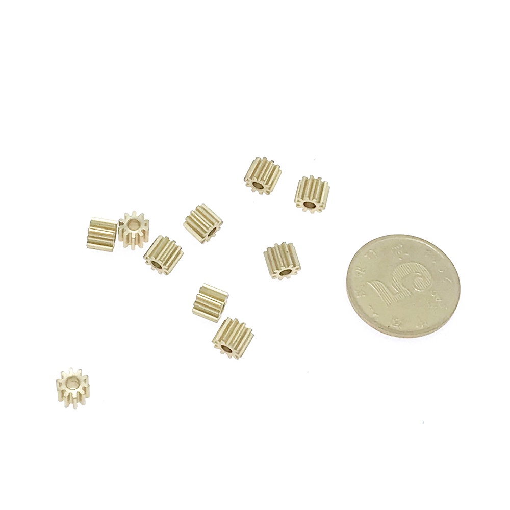1 Bánh Răng Động Cơ Micro 0.5M 10T 1.5 / 2 / 2.3 / 2.5 / 3 / 3.2mm Bằng Kim Loại