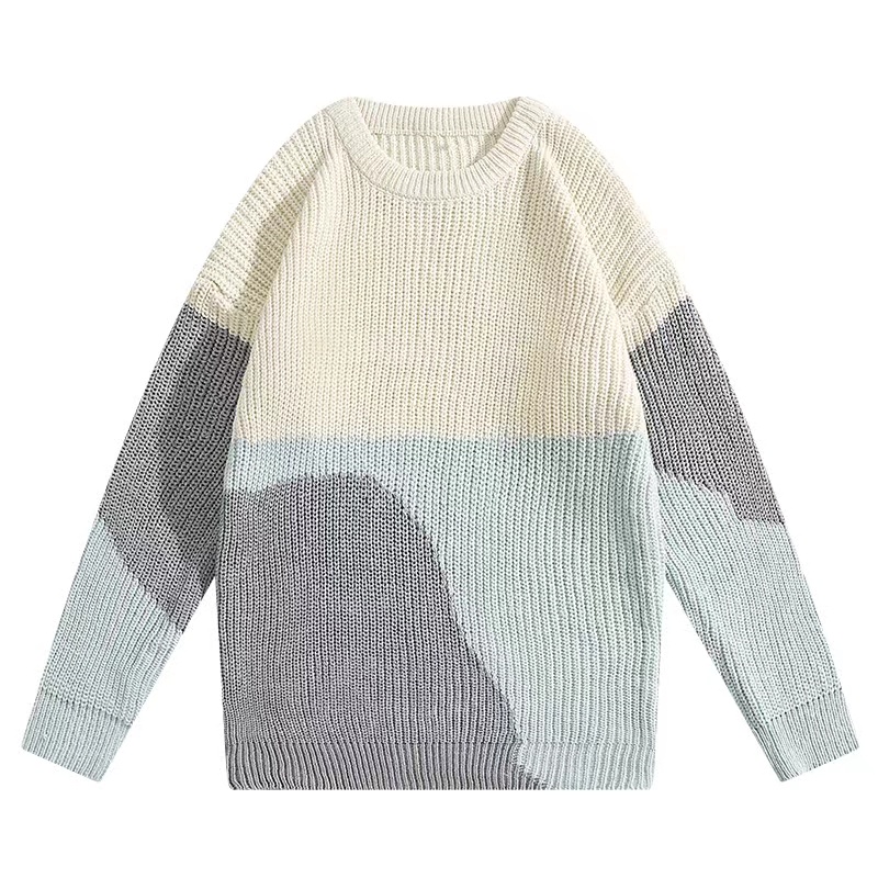 Áo Sweater thời trang nam Áo Sweater Dáng Rộng Thời Trang Retro Hàn Quốc Dành Cho Nam Áo sweater nữ form rộng Áo len rộng thùng thình của phụ nữ