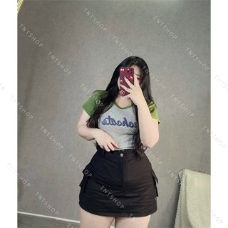 ÁO THUN CROPTOP TAY NGẮN [TNT SHOP BIGSIZE 60KG 90KG]