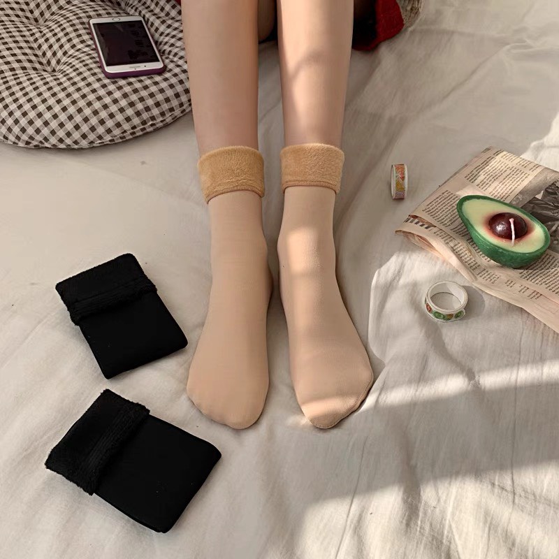 Lố 10 đôi tất Nữ Lót Lông cổ cao siêu ấm