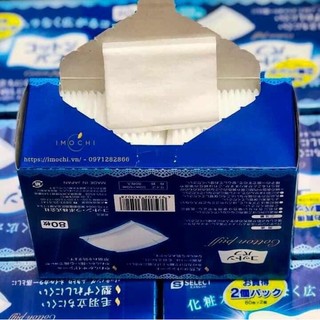 Bông Tẩy Trang S Select Nhật Bản 80 Miếng (Dạng Side-Sealed)