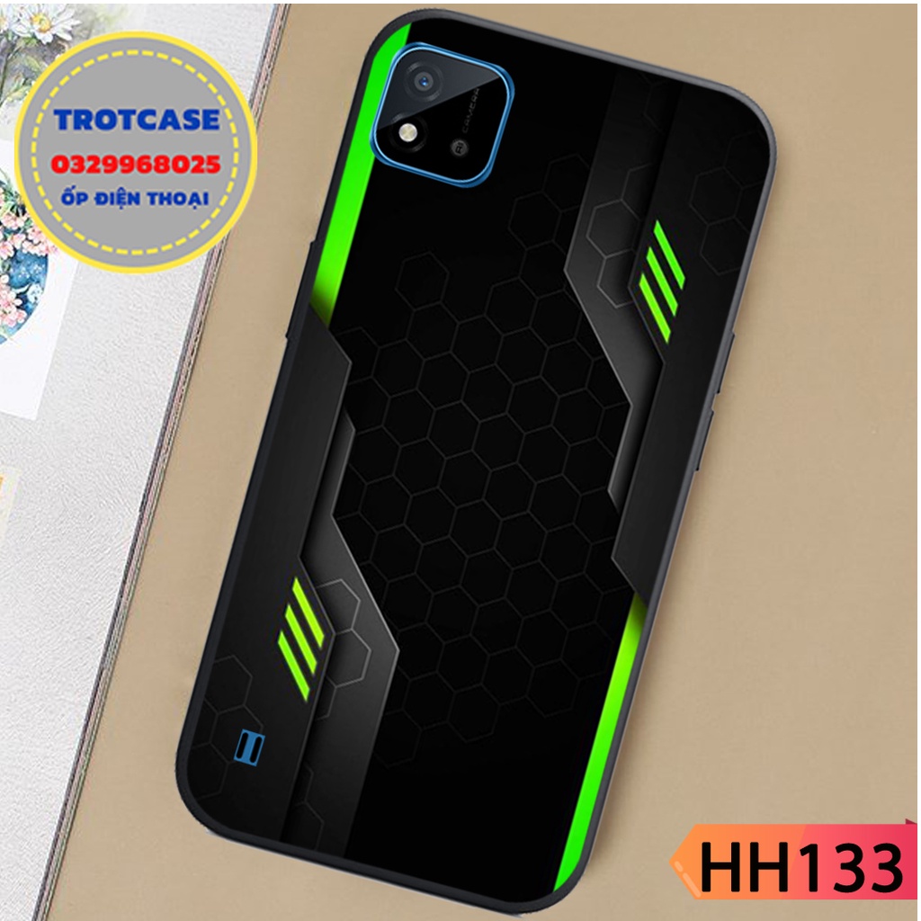 Ốp lưng điện thoại Oppo Realme C11 - C12 - C15 - C20 - in hình nhiều màu vân kẻ và chữ V siêu đẹp