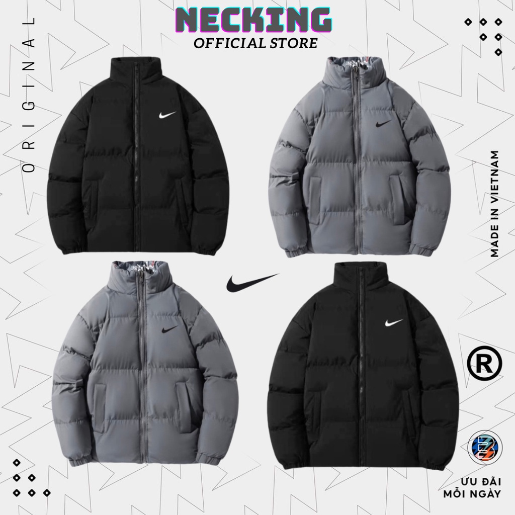 Áo phao nike chính hãng nam nữ phong cách hàn quốc,hàng xịn chất dày dặn, necking