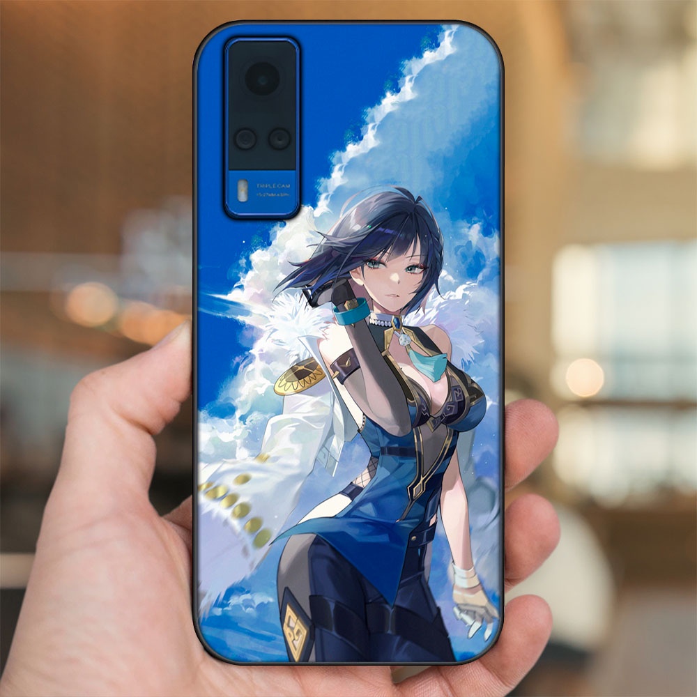 Ốp lưng Vivo Y51 2020, Y53s viền đen in hình Yelan Genshin Impact