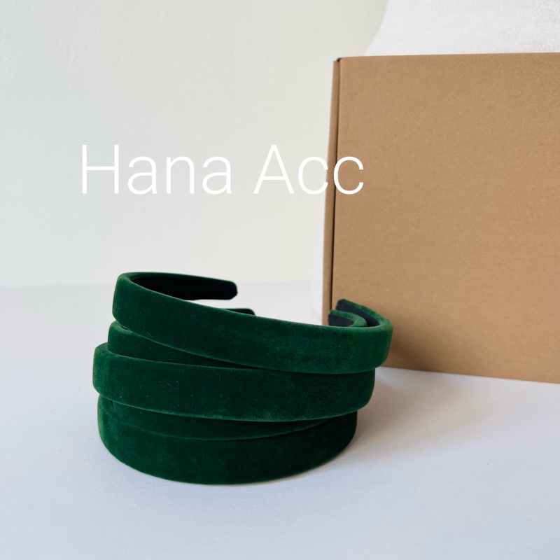 Bờm nhung xanh đơn giản, xinh xắn phong cách Hàn Quốc Hana-accessories