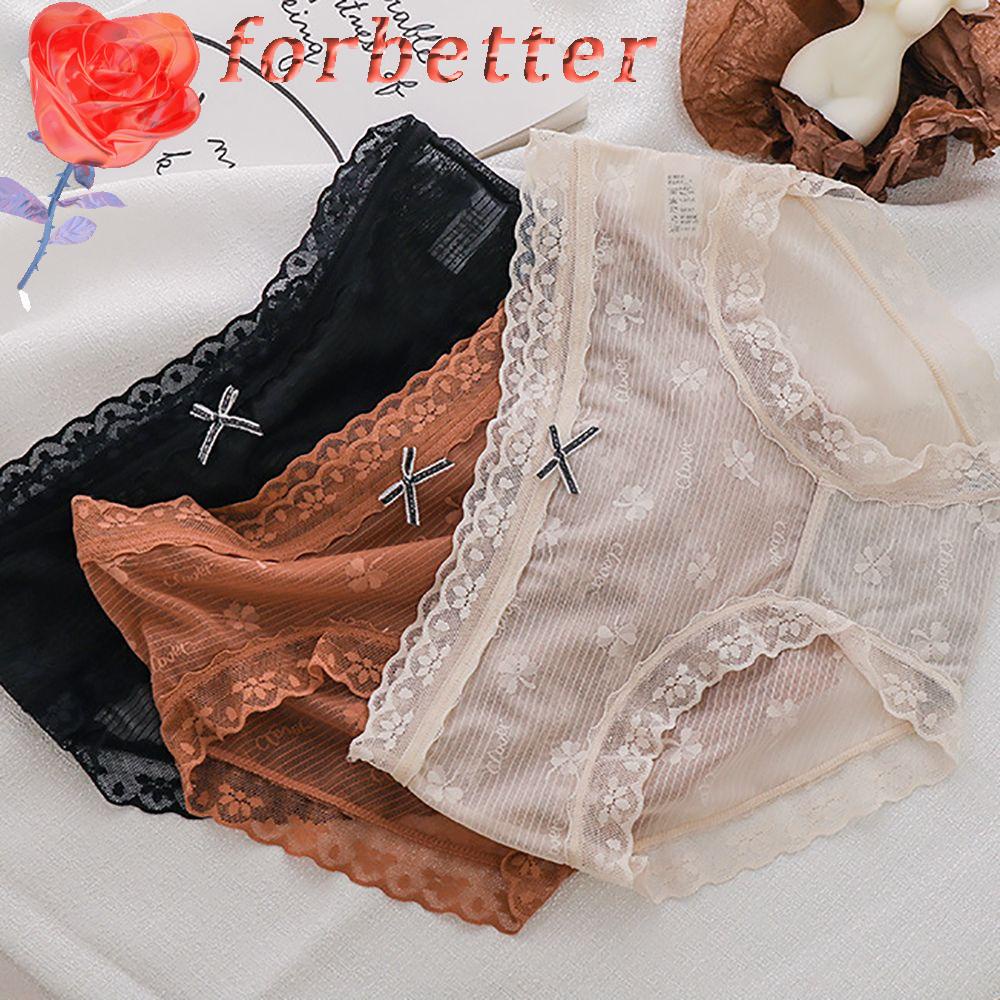 Quần lót lưới trong suốt đính nơ thiết kế đáng yêu thoáng khí cho nữ