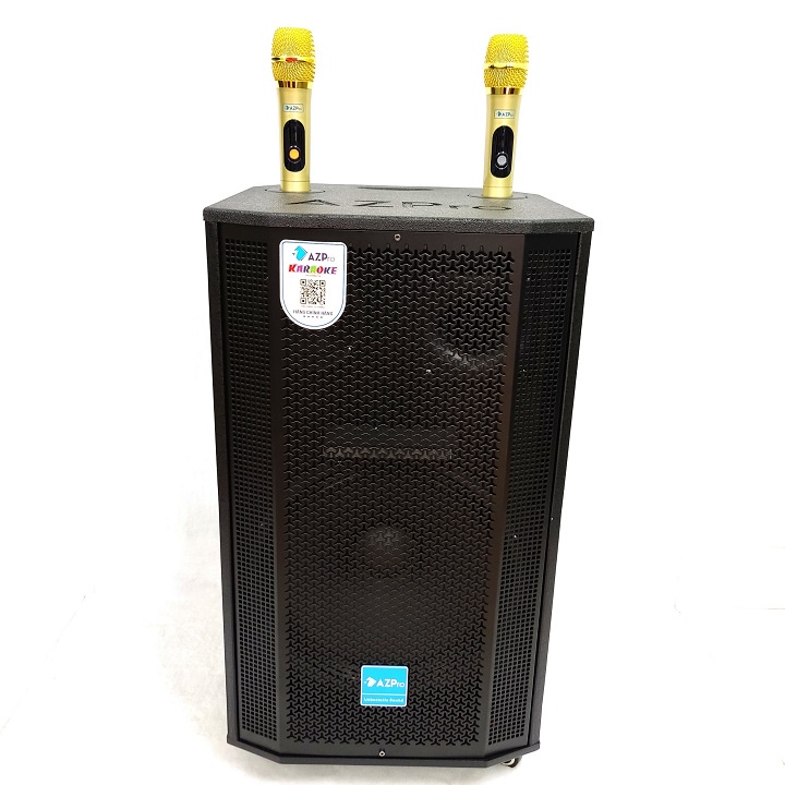 Loa kéo chính hãng AZPRO , AZ-1208-A bass 30-3 đường tiếng mẫu mới 10 núm chỉn- REVERB,Tặng 2 mic