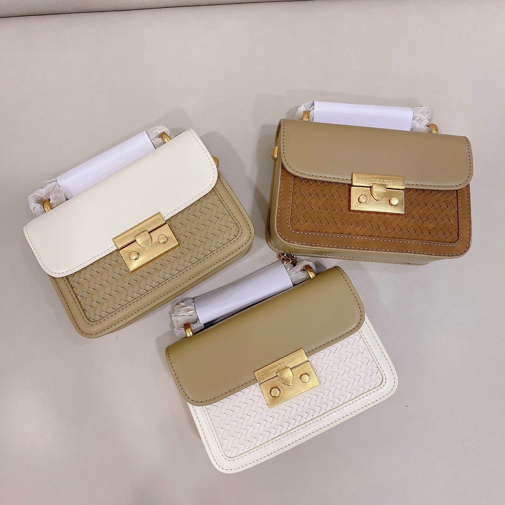 Túi khoá vuông màu kaki mới nhất hàng loại 1