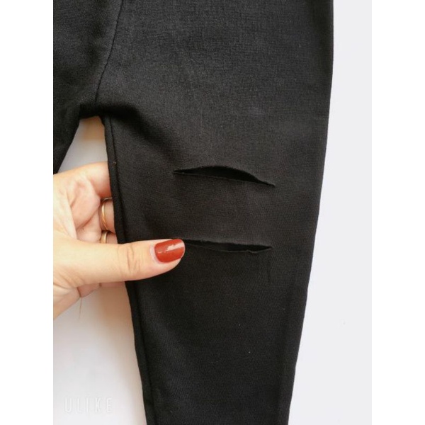 Hot trend | Quần legging rách gối unisex siêu sành điệu cho bé yêu 8-18kg