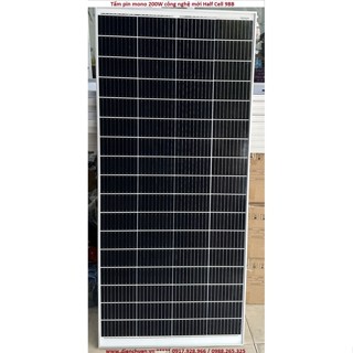 Tấm pin năng lượng mặt trời mono 200W công nghệ mới Halfcell 9BB