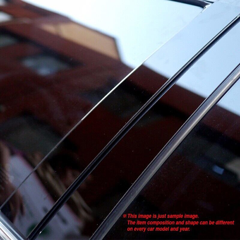 Bộ 6 Miếng Dán Cửa Sổ Bằng polycarbonate Màu Đen Cho kia forte / k3 / cerato 2009 2010 2011 2012 pelekat lajur tengah