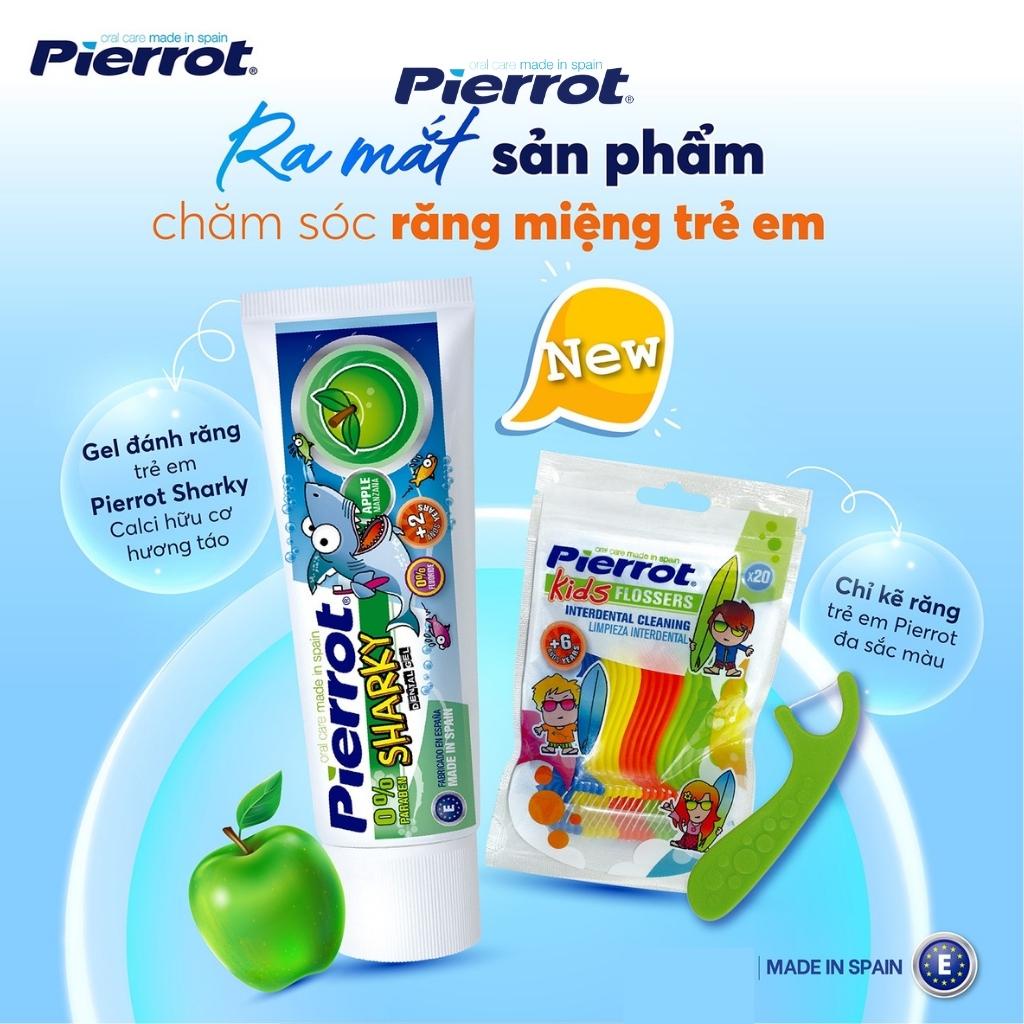 Kem Đánh Răng Trẻ Em Hương Táo PIERROT Sharky Chứa Calci Hữu Cơ 75ML Cho Bé Từ 2 Tuổi Trở Lên