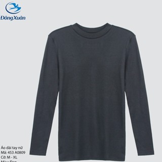 Áo thun dài tay nữ Dệt kim Đông Xuân, chất liệu cotton co giãn, phom ôm