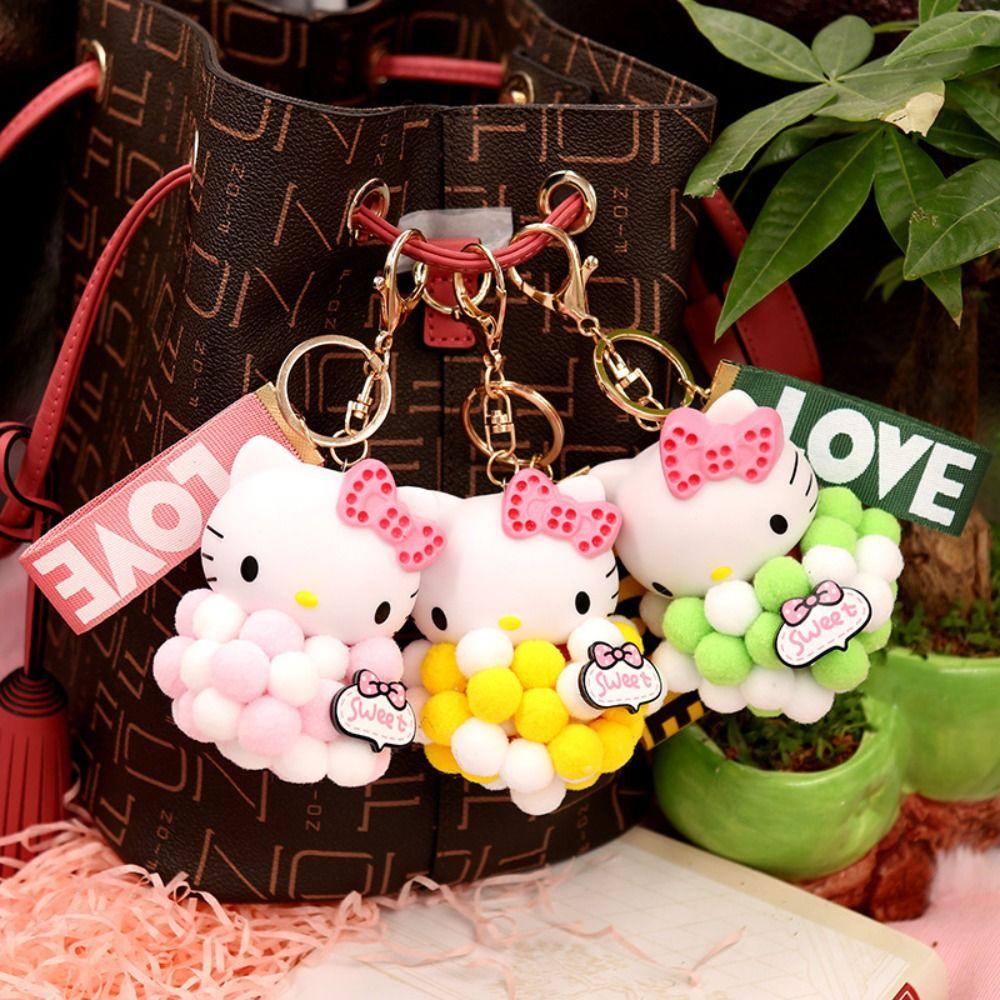 Norman Đồ chơi nhồi bông Hình Mèo Kitty Đáng Yêu Trang Trí Móc Khóa / Điện Thoại