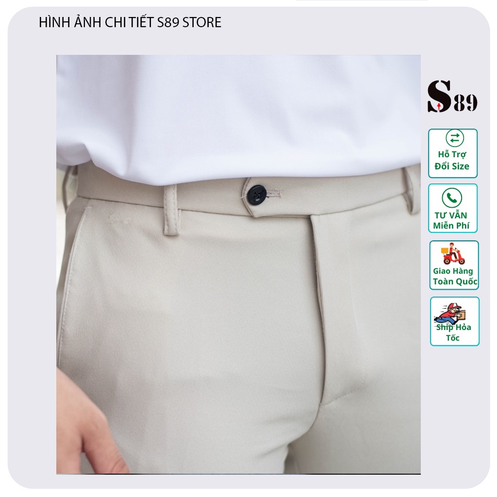 Quần tây  nam chất vải Tuyết Hàn dày dặn co giãn phong cách Hàn Quốc trẻ trung