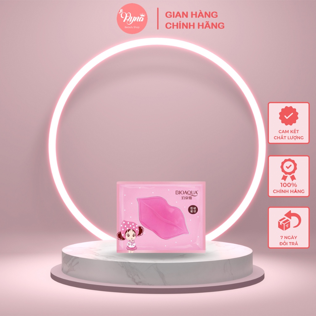 Mặt Nạ Dưỡng Môi Collagen Bioaqua cao cấp, giảm thâm và dưỡng hồng môi, cho đôi môi mềm mịn - Pyna Beauty