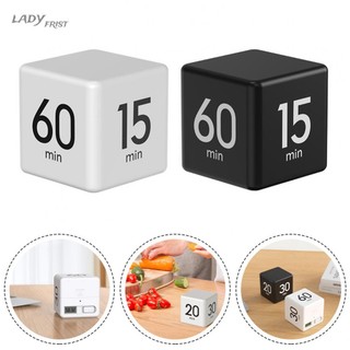 [ FAST SHIPPING ]Cube Timer Countdown Reminder Time Management Black/White Student Study Timers 15-20-30-60