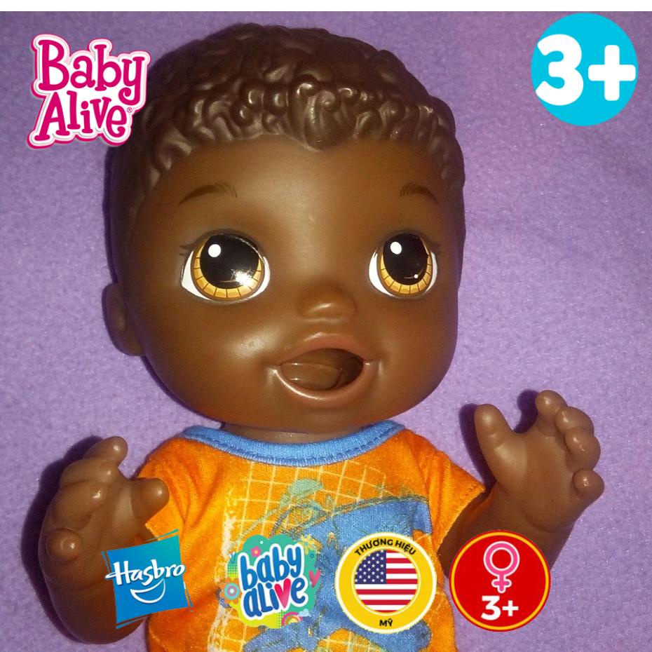 Búp Bê Mỹ Baby Alive Hasbro Tóc Nhựa - Bé Lux ăn dặm Da Đen-Baby Alive Super Snacks Snackin' Lily Doll Blonde 2015