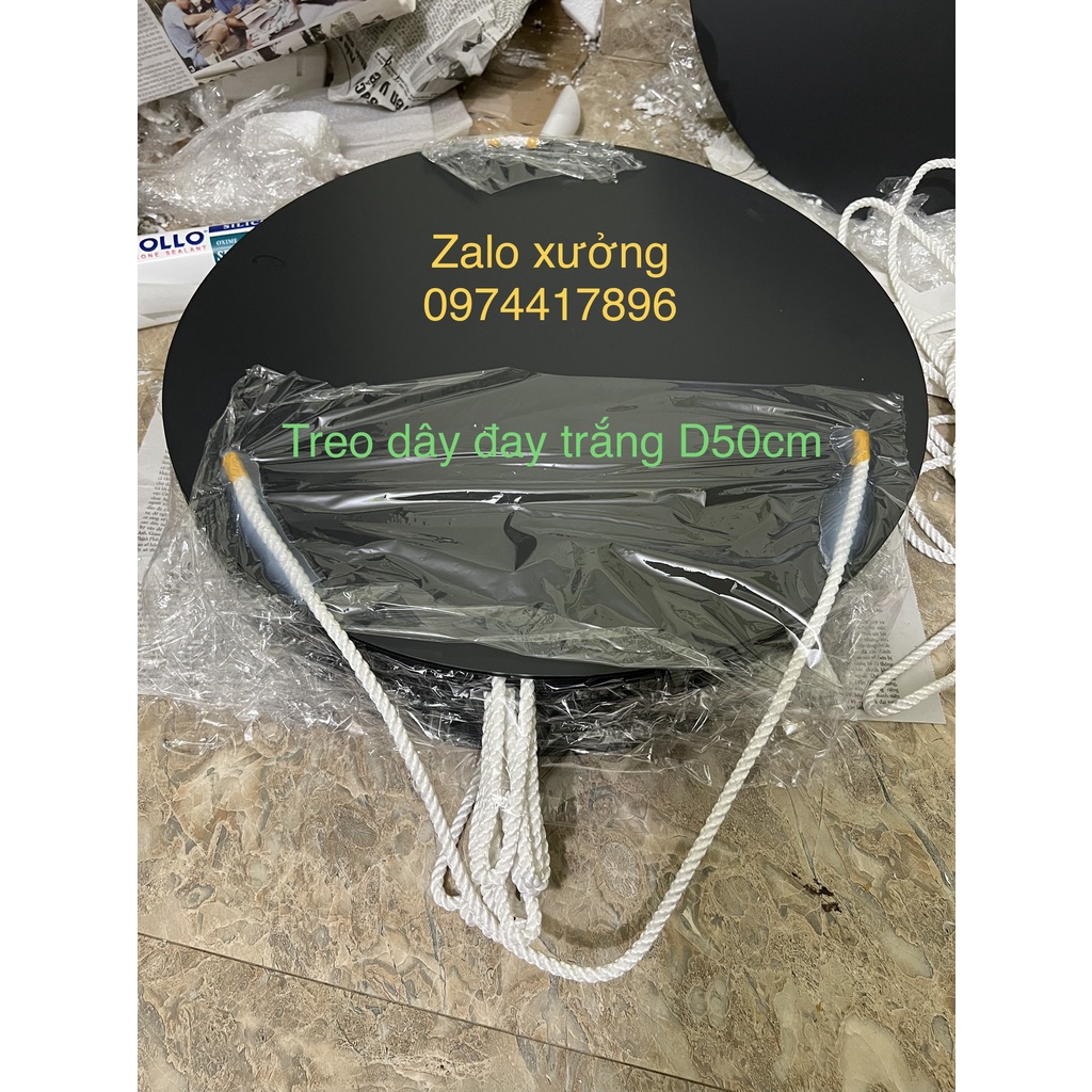 Gương treo dây đay trắng xịn xò