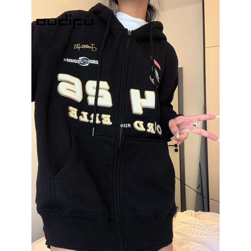 DIDIKA Áo Khoác Bóng Chày Dáng Rộng Màu Sắc Tương Phản Phong Cách Retro Hong Kong Thời Trang Xuân Thu Cho Nữ