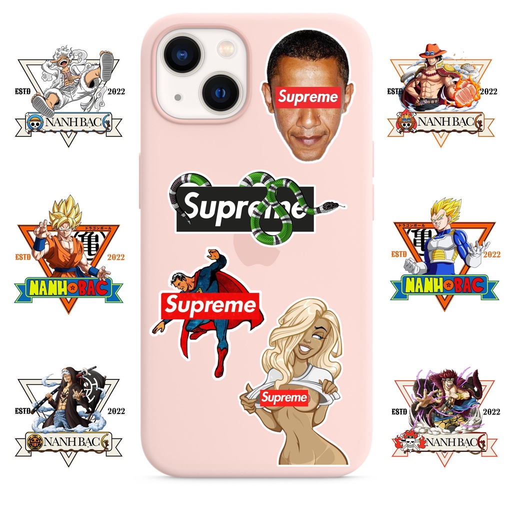 Sticker thương hiệu Supreme chống thấm nước, sticker Supreme,decal,nhãn dán điện thoại,laptop,ipad -NB.013