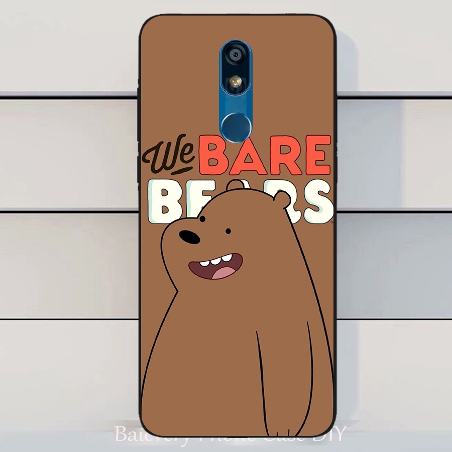 Ốp Điện Thoại Silicon Góc Vuông Hình Gấu Cho LG X4 2019 LG K40 LG K12 + K12 Plus 5.7