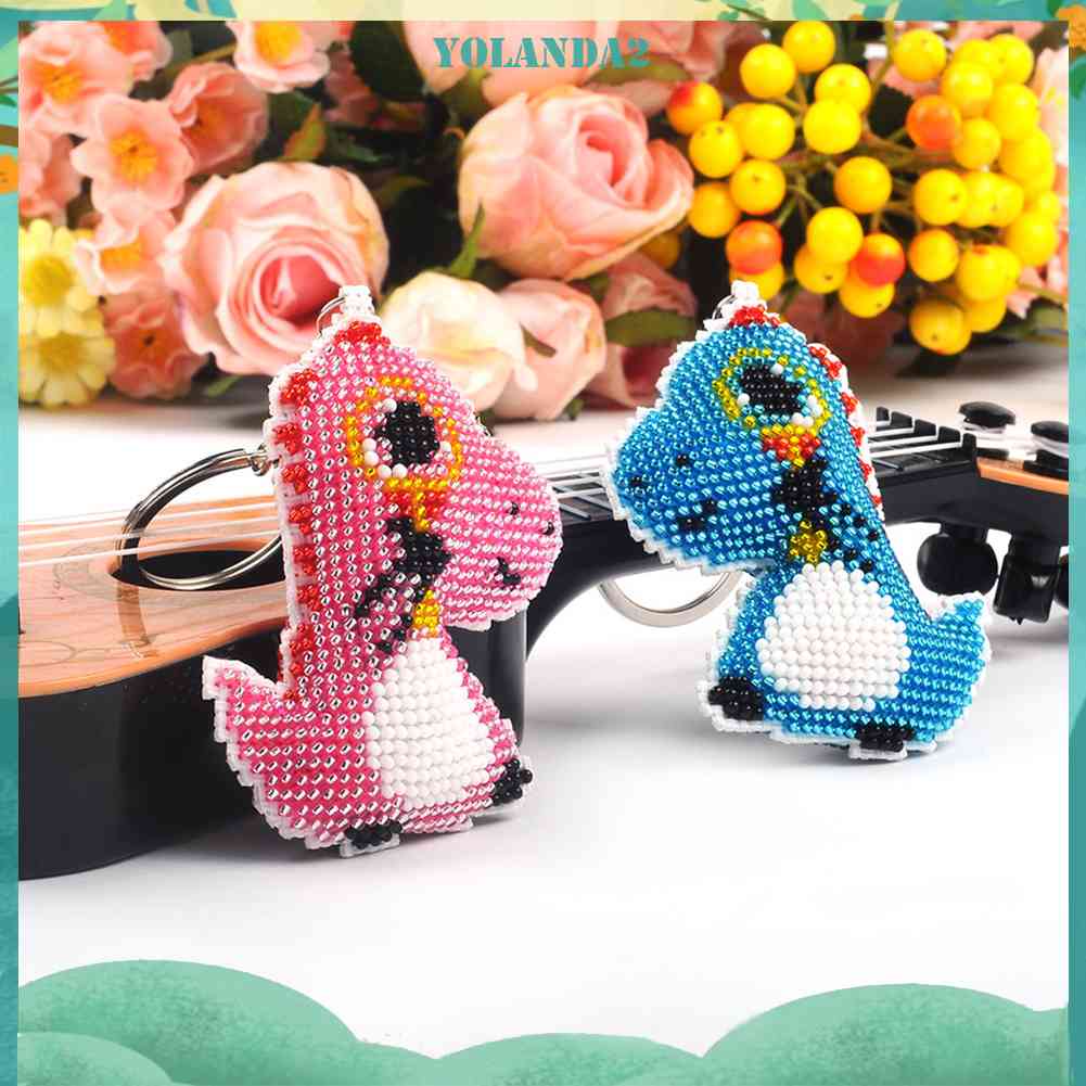 Móc Khóa Thêu Chữ Thập Đính Hạt Toàn Diện Chính Xác DIY