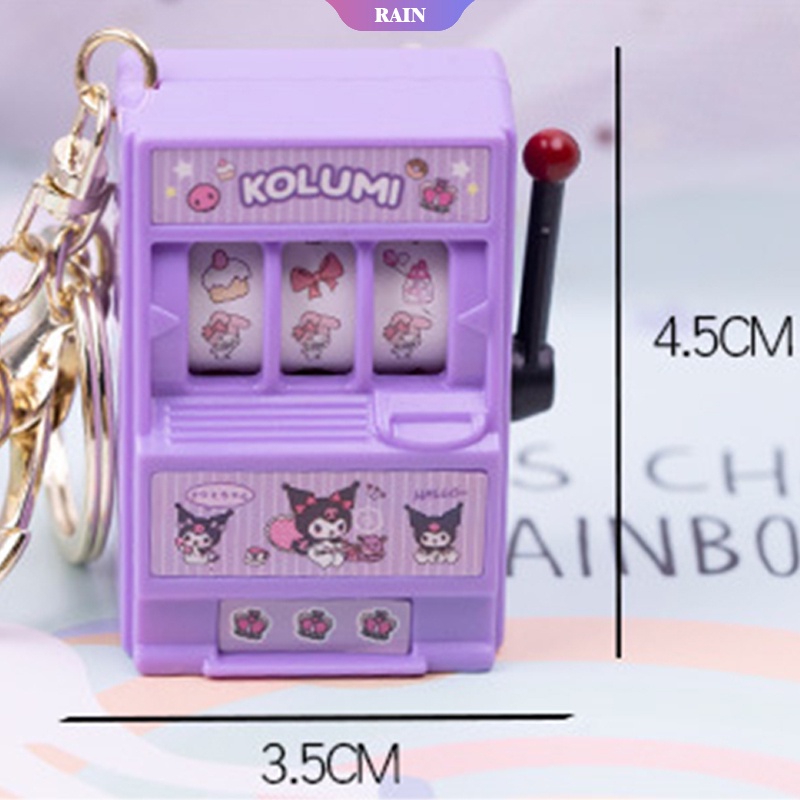 Móc Khóa Máy Chơi Game Mini Sanrio Series Hoạt Hình Cinnamoroll Kuromi My Melody Pochacco Có Chuông Vui Nhộn [RAIN]