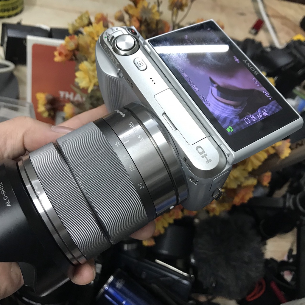 Máy ảnh sony nex C3 kèm ống kính 18-55
