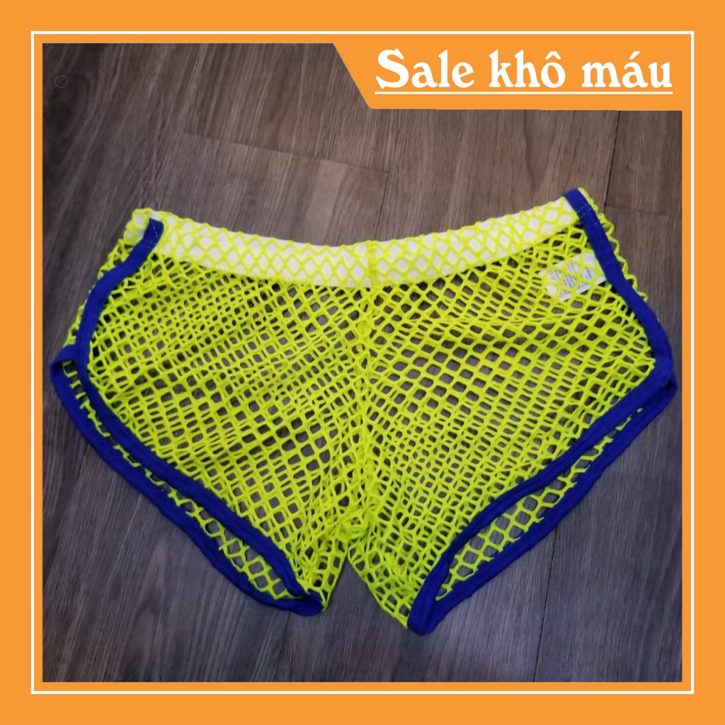 Quần ngủ nam, quần ngủ lưới cotton xuyên thấu thoáng mát