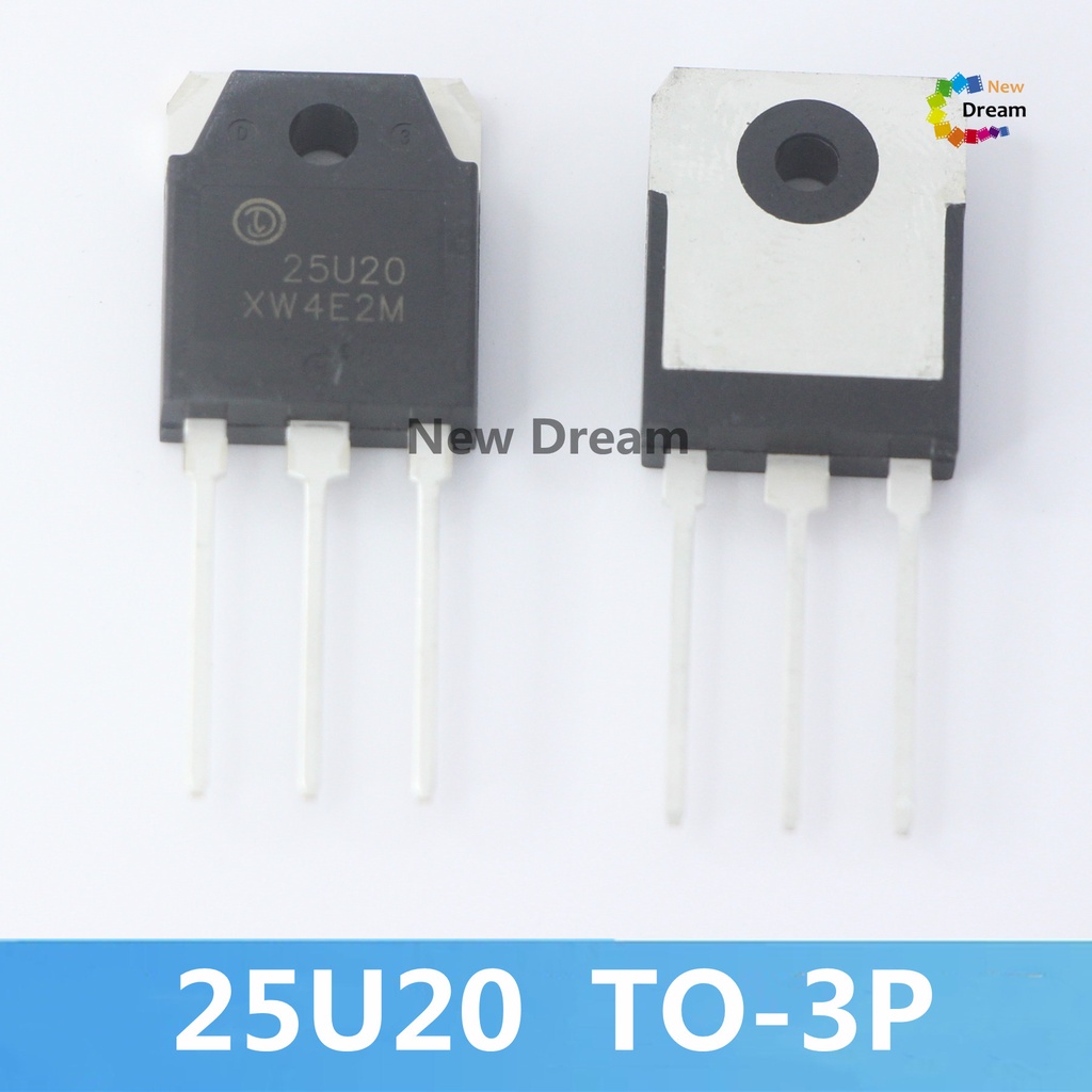 5 chiếc 25U20 TO-3P SFR25U20PN SFR25U20PNA Phục hồi nhanh Transistor cho máy hàn biến tần để hàn TO3