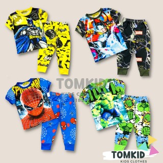 Đồ bộ bé trai bộ tay ngắn quần dài thun lạnh siêu nhân 9-42Kg TomKids