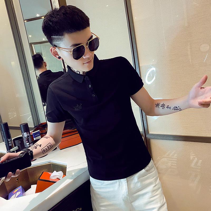 Áo Thun polo Ngắn Tay Thêu Họa Tiết Thời Trang Dành Cho Nam