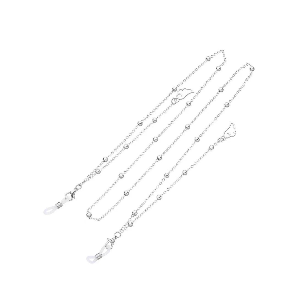 Dây Đeo Mắt Kính Mặt Hình Đôi Cánh Rỗng Bằng Hợp Kim Đơn Giản ins Mới