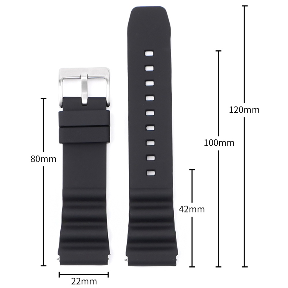 Dây Silicone Thay Thế Cho ĐồNg Hồ Seiko 20mm 22mm