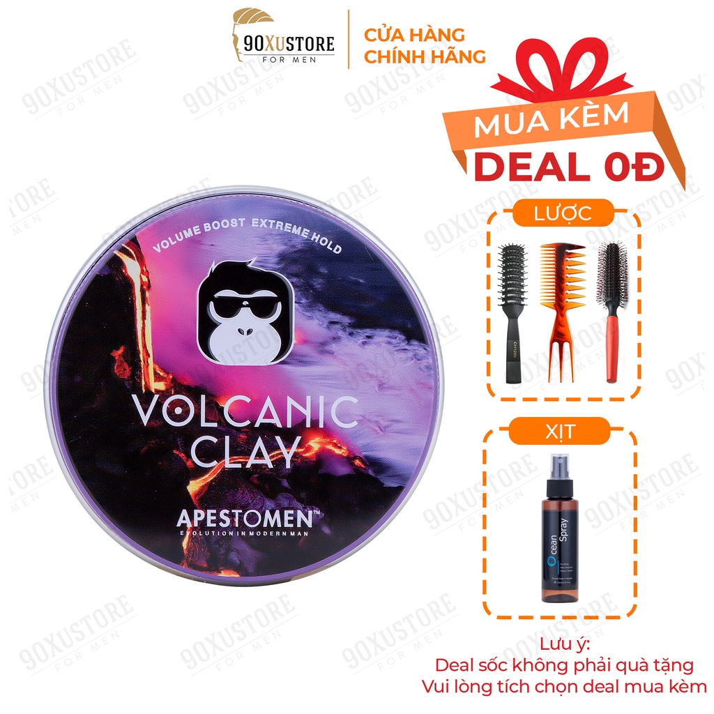 Sáp vuốt tóc nam Volcanic Clay V5 chính hãng , chăm sóc tóc , giữ nếp tóc new 2022