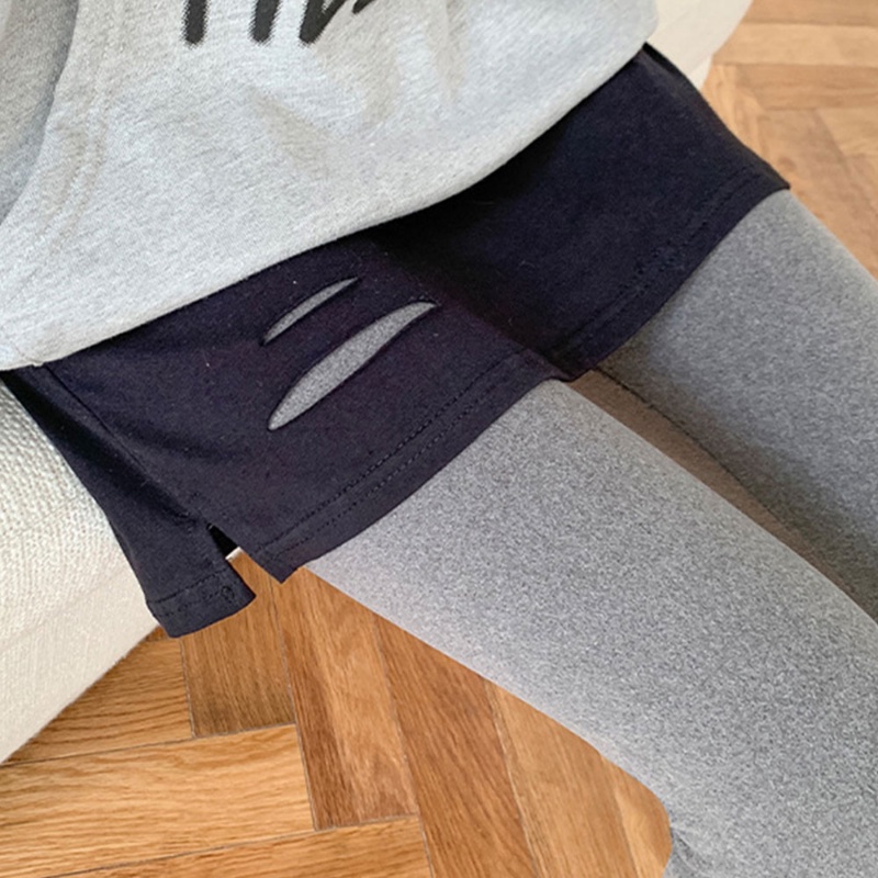 Đơn Giản Áo Hoodie Viền Viền Có Thể Tháo Rời / Dài Nửa Thân Màu Trơn Thời Trang Dưới Đáy / Dưới Viền Đường Viền