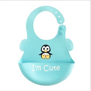 Yếm silicon cho bé in hình cute