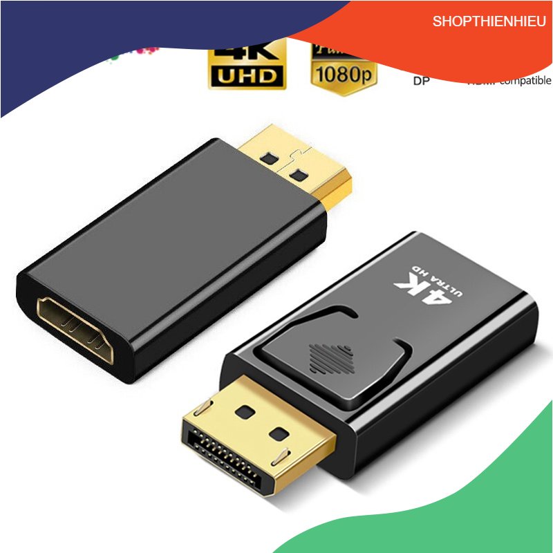 Đầu Chuyển Đổi Tín Hiệu Displayport Sang Hdmi DP to HDMI Cho PC Laptop ( Cục Chuyển)