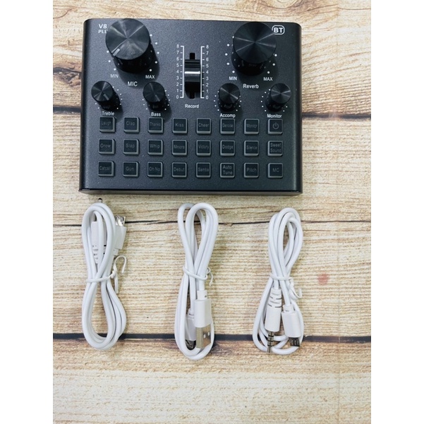 Sound card V8 PLUS bản cao cấp hát livestream,hát karaoke thu âm cực hay