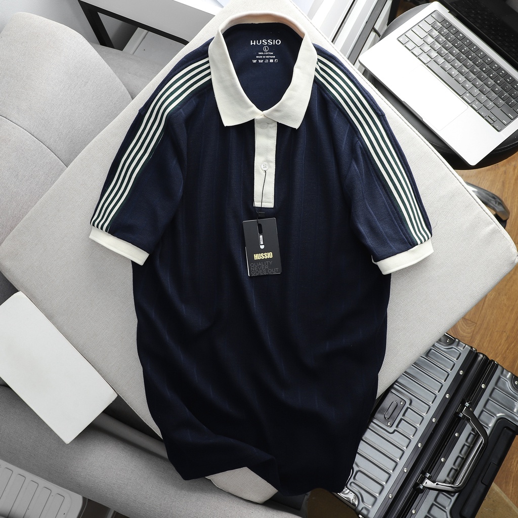 Áo thun Polo nam LUCUS V1 vải cotton dệt kim cao cấp, năng động, thanh lịch, chuẩn form - HUSSIO