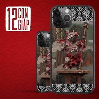 Ốp lưng kính 12 con giáp cho s amsung - o ppo - i phone - r ealme tuổi hợi