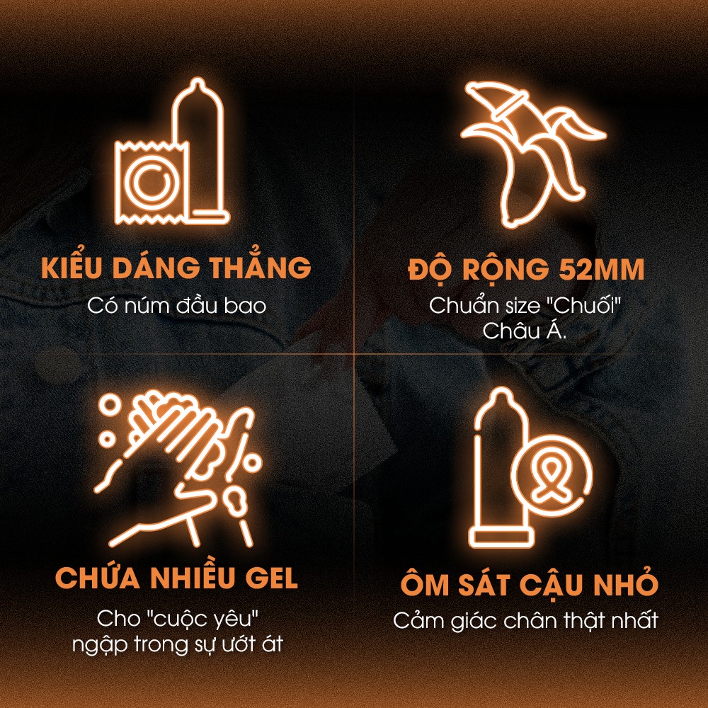 Combo 3 Bao Cao Su Gân Ngang Nổi Dập Tăng Cực Khoái Lifestyles Fantasy Thiết Kế Ôm Sát 100% Không Rách Bao - Hộp 3 bao