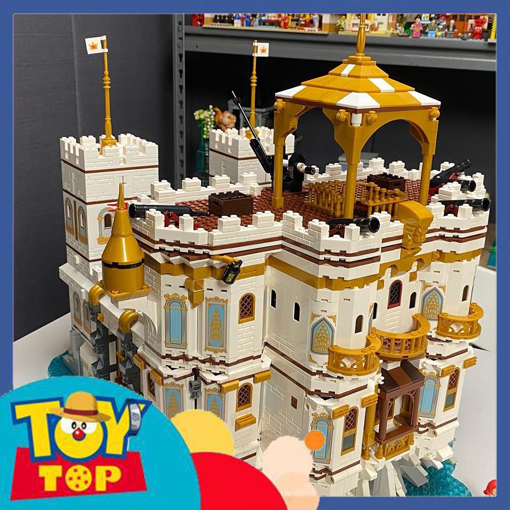 Đồ chơi lắp ráp lâu đài hoàng gia của quân đội hải quân bên vịnh bờ biển The Sun Bay xếp hình Reobrix 66013 với 4186pcs