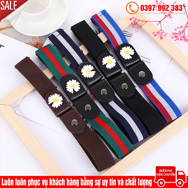 Dây Lưng Hoa Cúc Nút Cài Bấm Điều Chỉnh Lưng Quần Jeans, Chân Váy Tiện Lợi