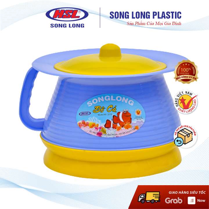 Bô vệ sinh trẻ em tròn có nắp đậy nhựa Song Long Plastic