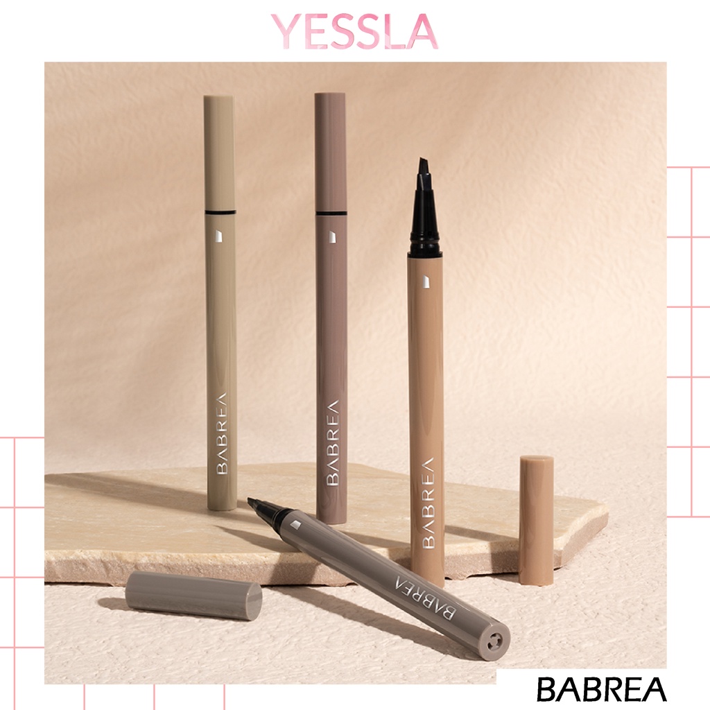 BABREA - Bút kẻ mày dạng nước, kẻ mày kẻ mắt phẩy sợi 3D tự nhiên