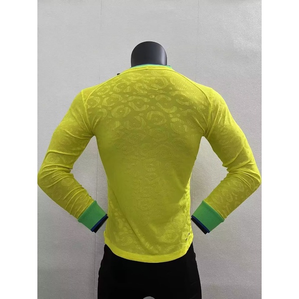 Áo Bóng Đá Dài Tay Đội Tuyển Brazil Mùa Giải 22-23 Size S-XXL